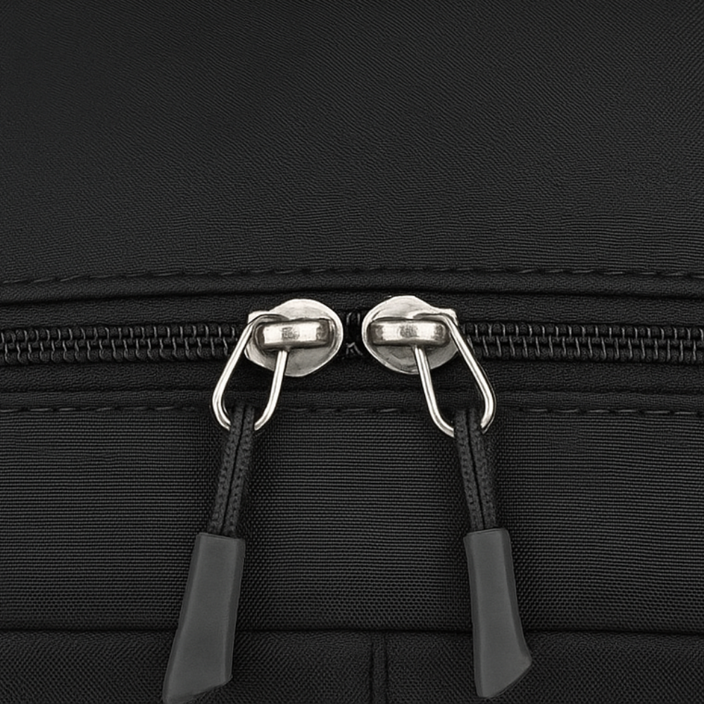 Vue de dessus montrant l'organisation interne du sac