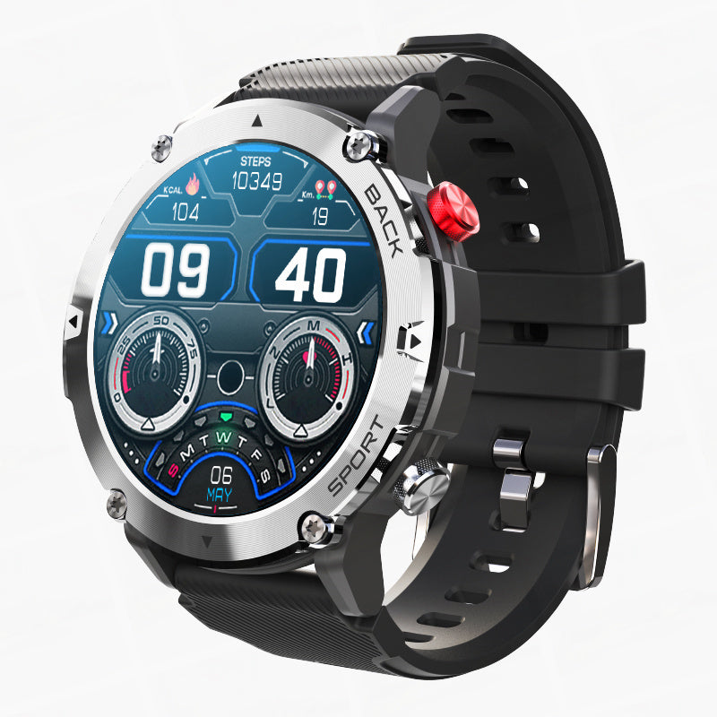 Montre connectée homme avec affichage de suivi santé