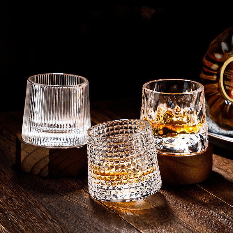 Verres en cristal rotatifs, parfaits pour la dégustation