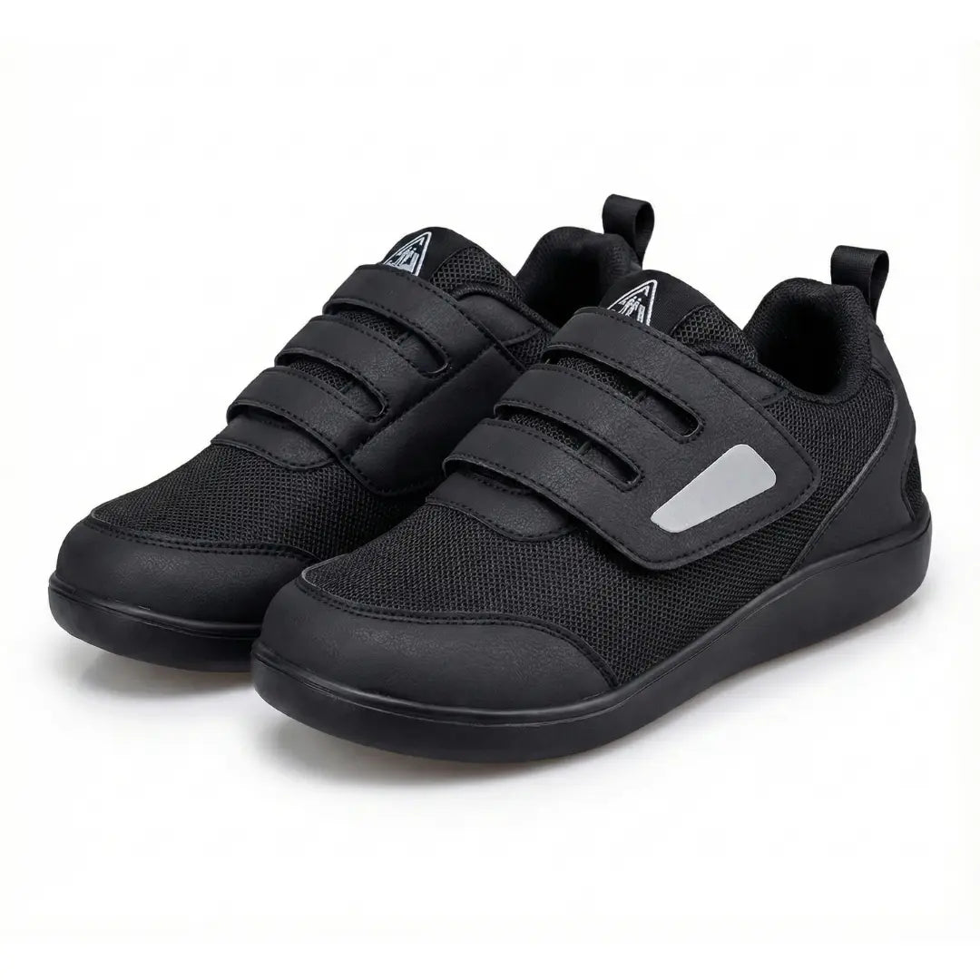 Vue latérale montrant le soutien et la stabilité des baskets