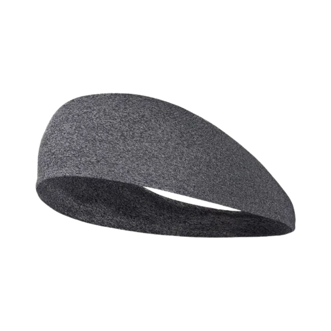 Bandeau de sport unisexe posé à plat, détail du tissu