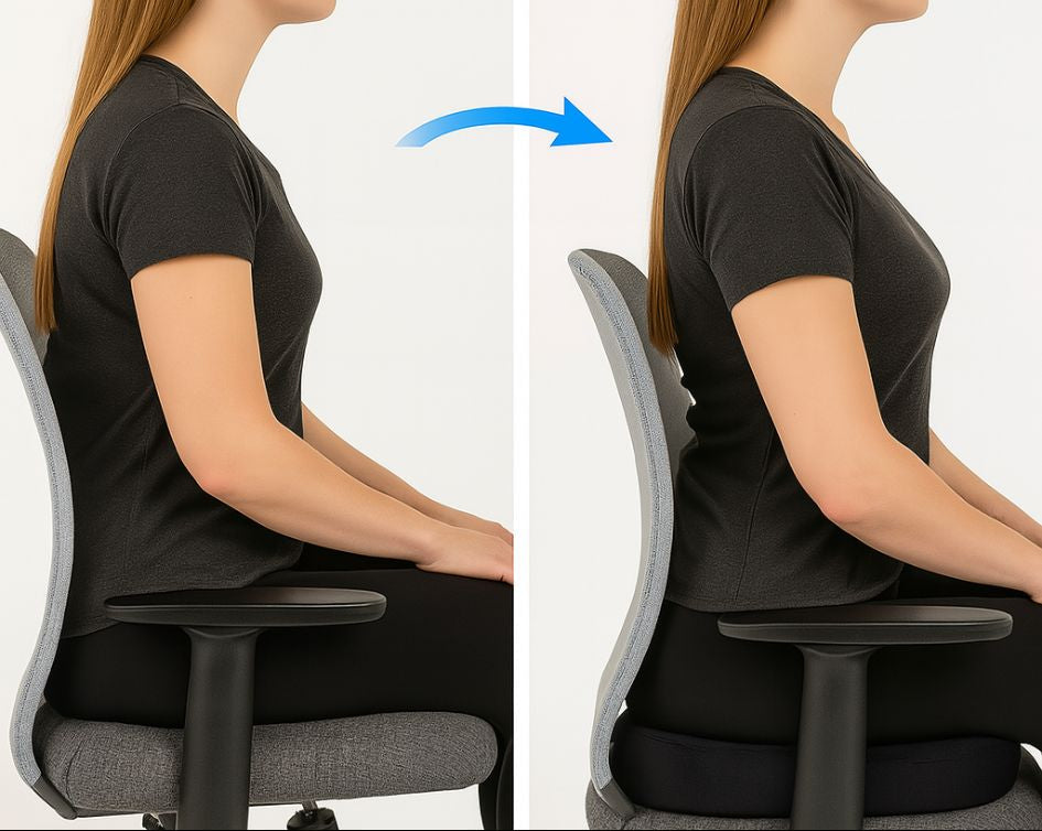 Coussin ergonomique avec gel rafraîchissant et mousse mémoire