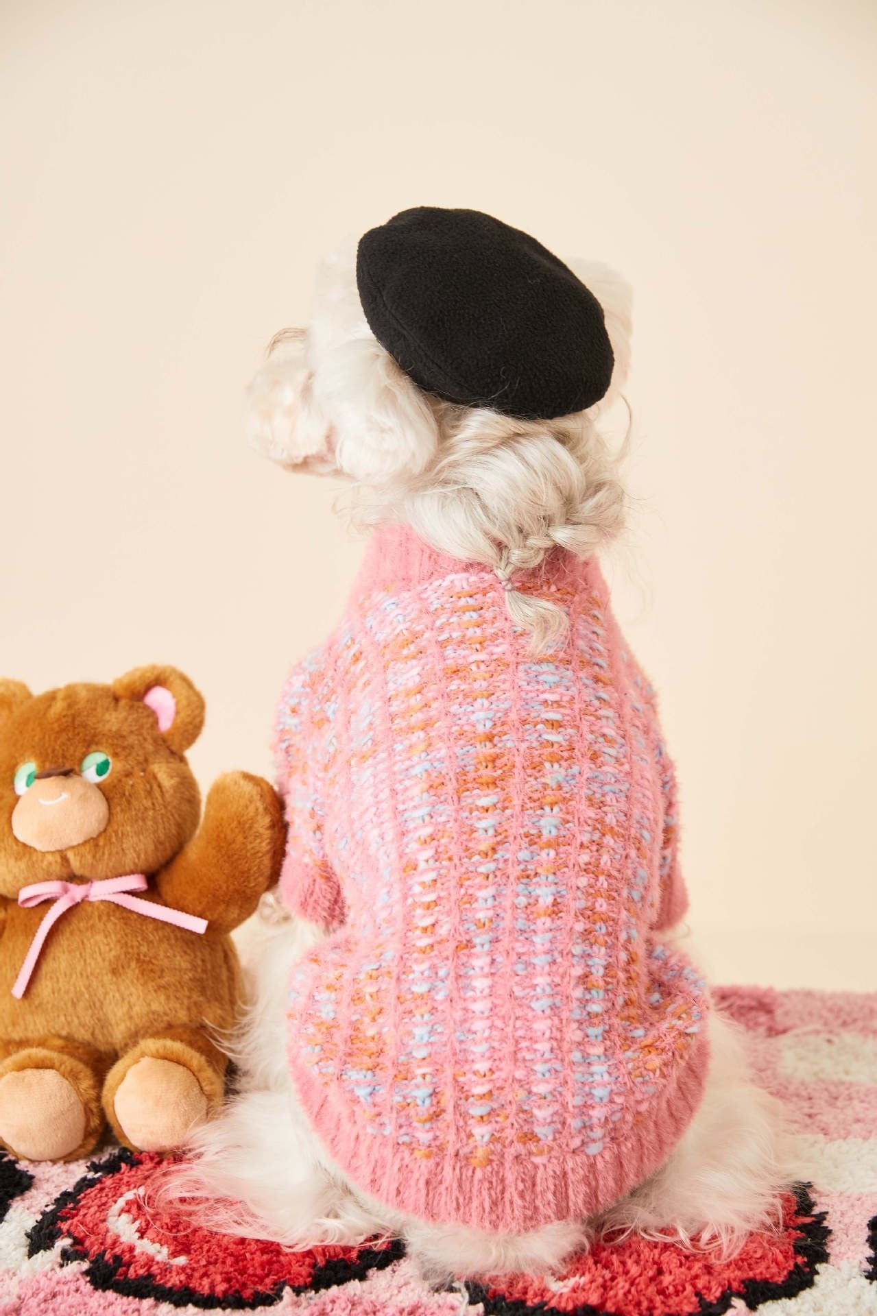 Motifs stylés sur le pull en fleece pour chien