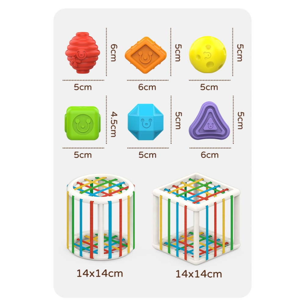 Détails des blocs de formes et couleurs variées