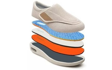 Chaussures larges avec semelle mémoire et empeigne respirante