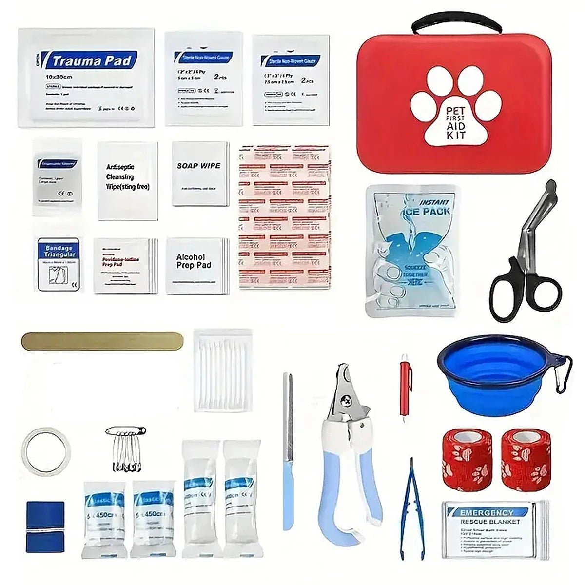 Trousse compacte avec accessoires pour soins d'urgence