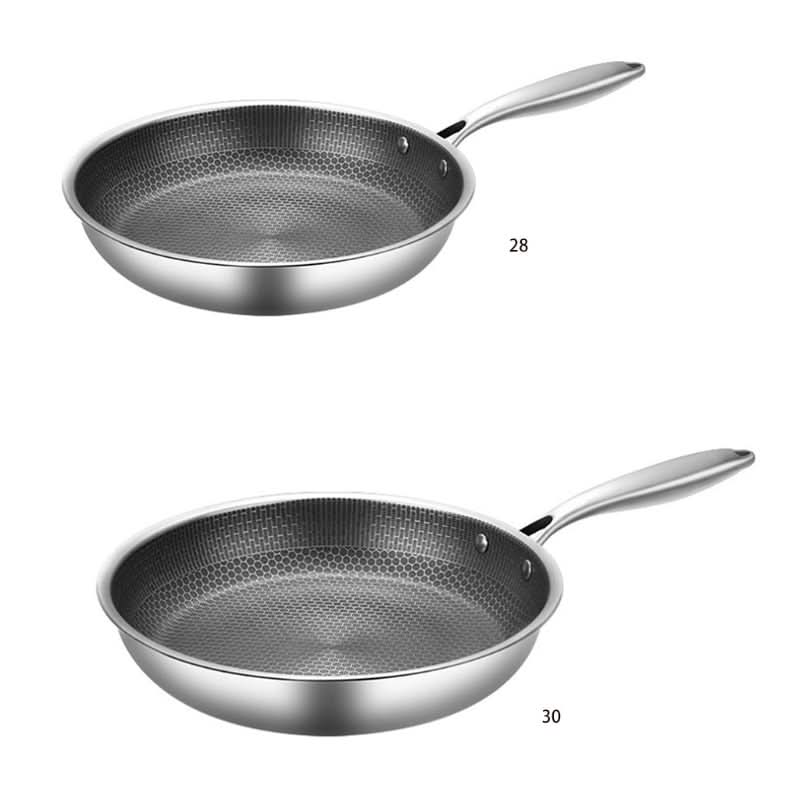 Poêle posée sur une surface de cuisine moderne