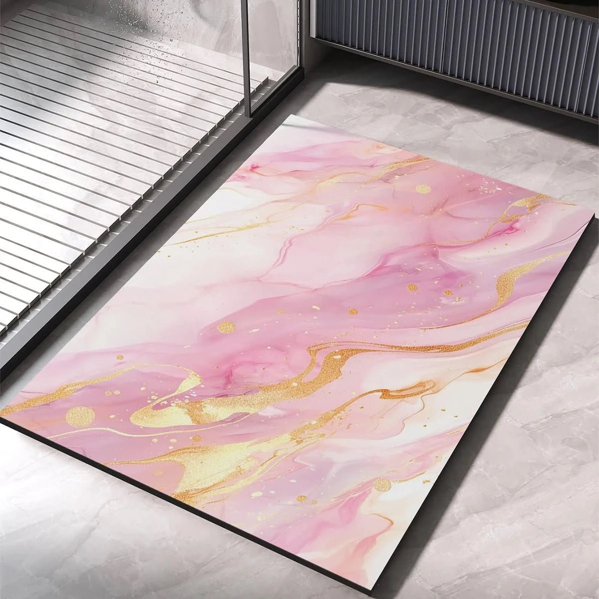 Tapis de bain antidérapant sur sol humide