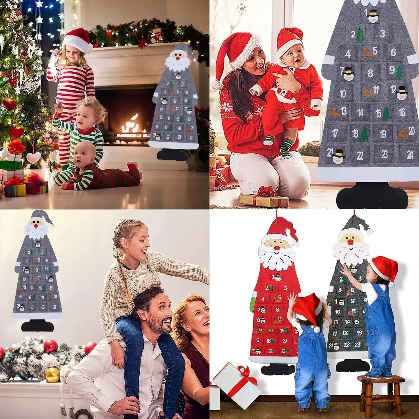 Vue rapprochée du feutre coloré du calendrier festif