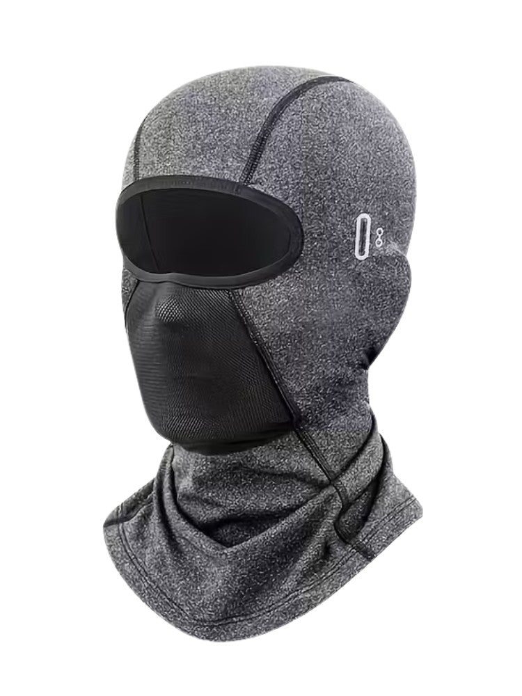 Cagoule noire thermique avec doublure polaire pour sports d'hiver