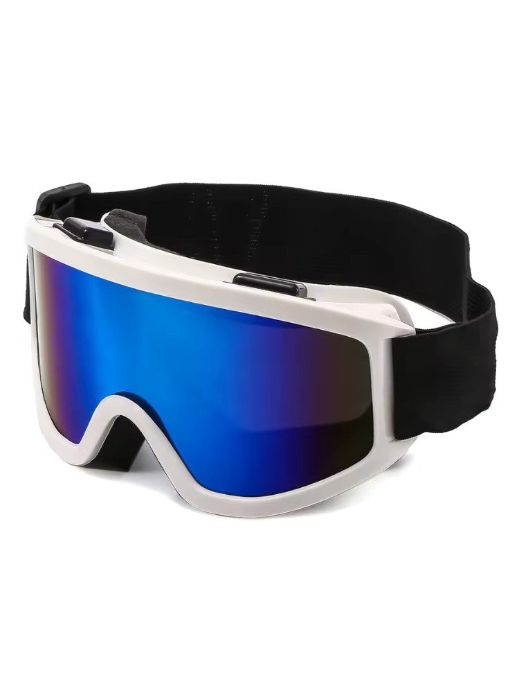 Vue latérale des lunettes de ski avec bandes réglables