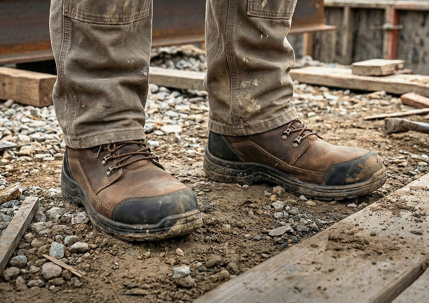 Bottes de travail avec soutien de la cheville et ajustement spacieux