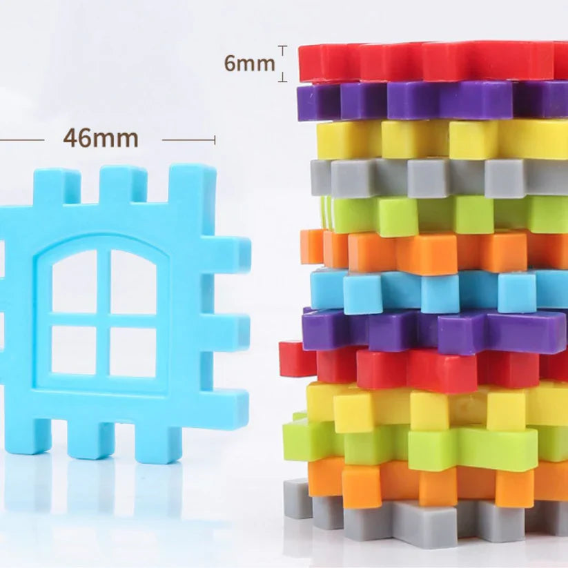 Enfant jouant avec des blocs, développant créativité et logique