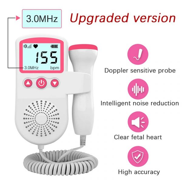 Doppler fœtal avec piles AA incluses pour l'alimentation