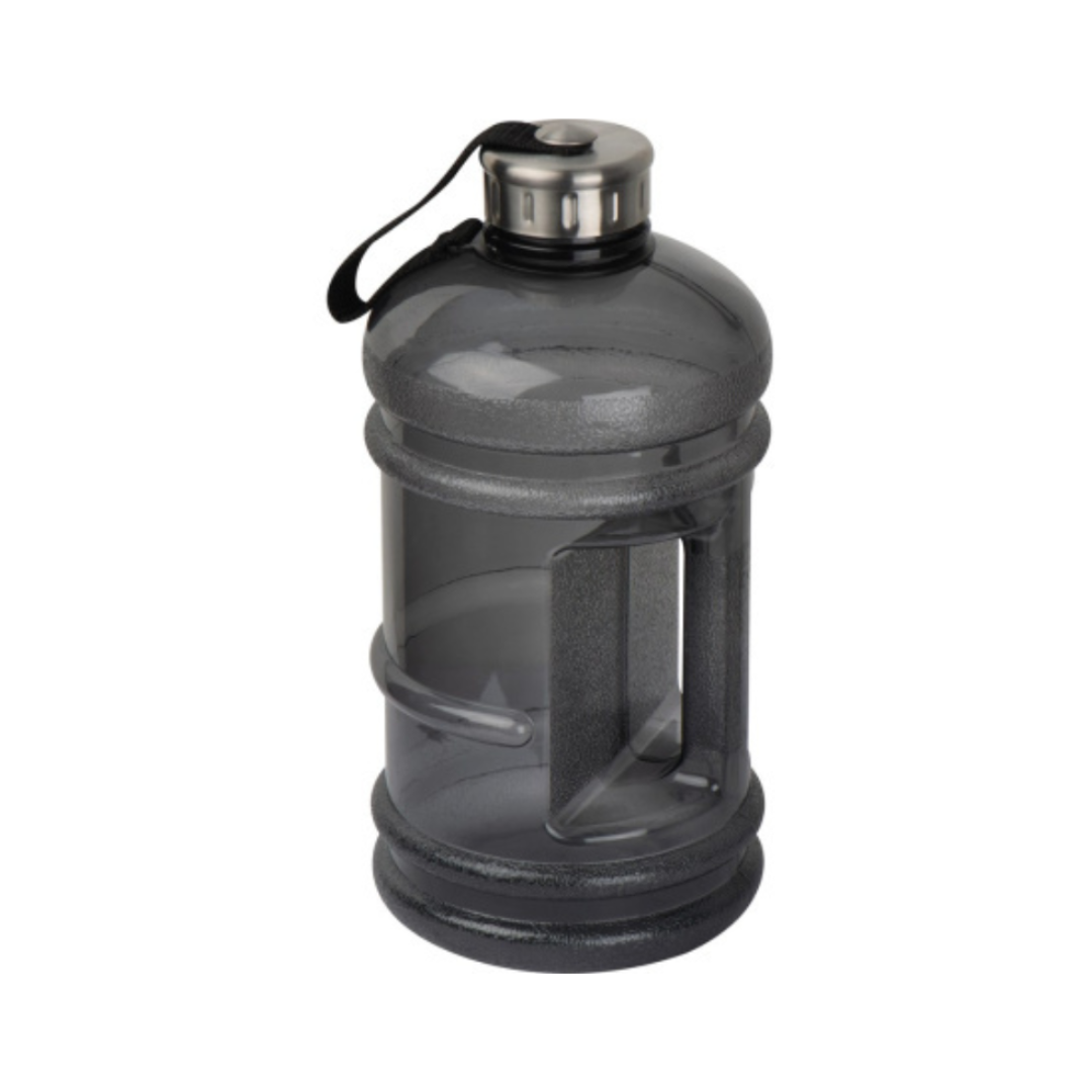 Bouteille d'eau noire de 2,2 litres avec poignée ergonomique