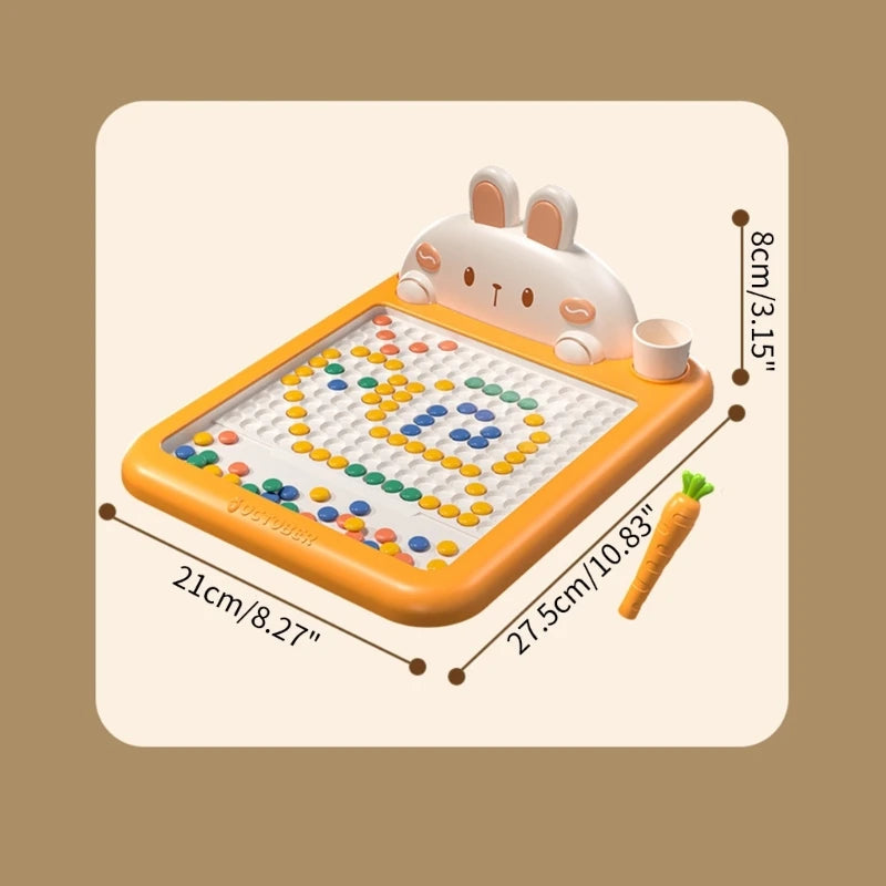 Vue de côté du tableau magnétique avec ses accessoires