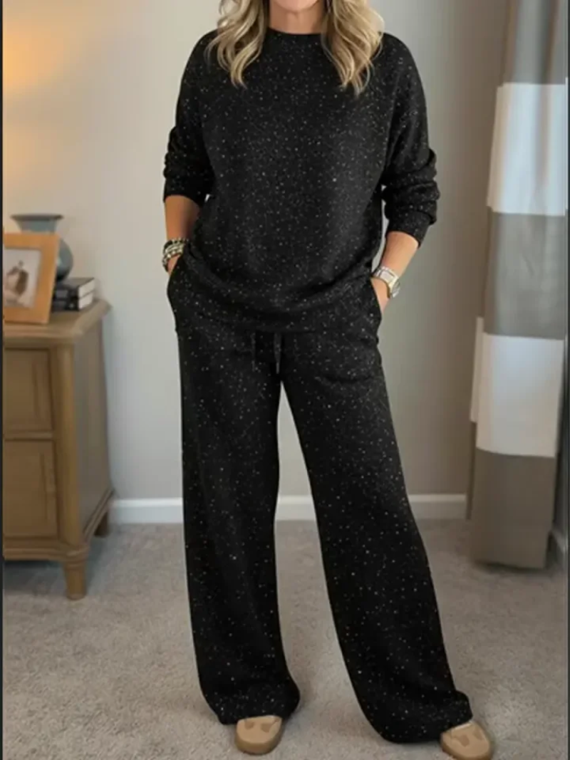 Détails des poignets côtelés du pull en tricot