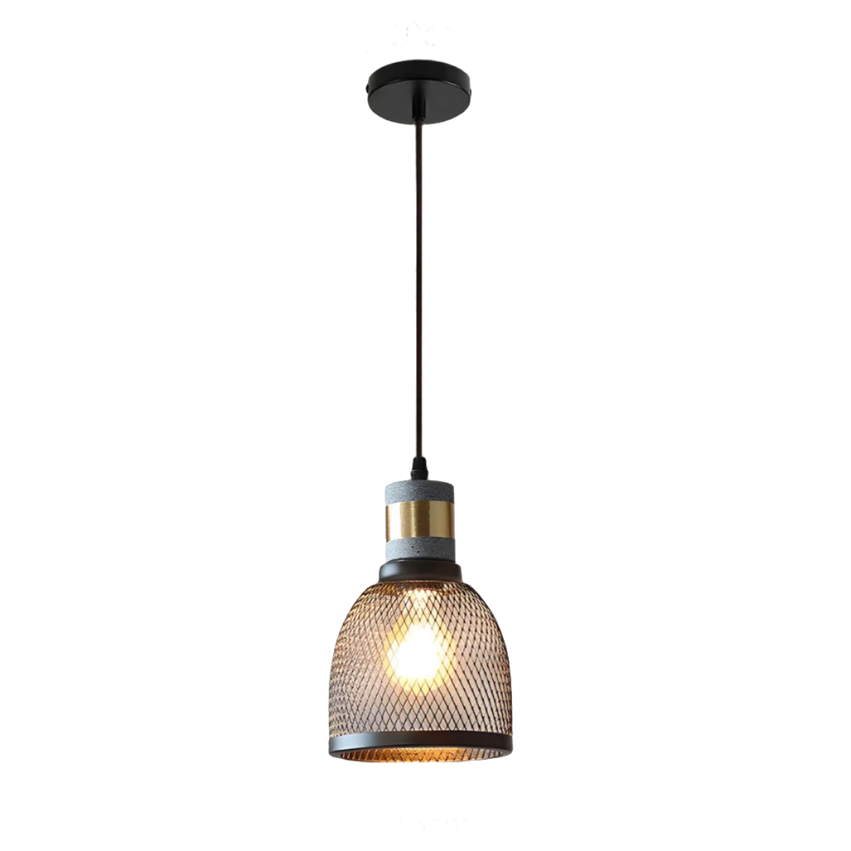 Vue d'ensemble de la lampe dans un salon moderne