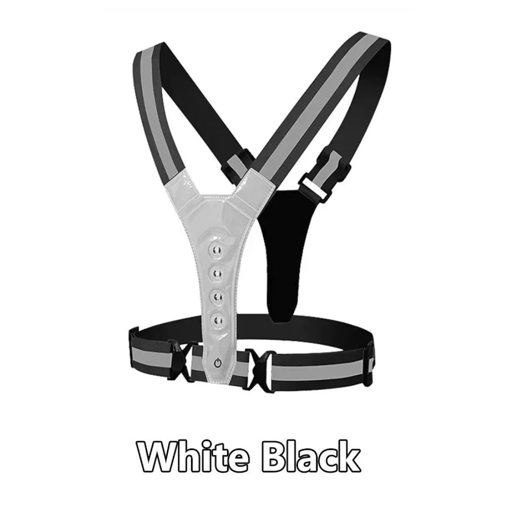 Gilet de sécurité LED posé à plat, vue complète