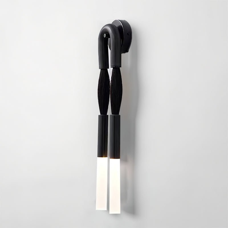 Détail du verre et métal sur applique murale