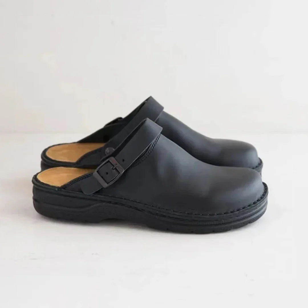 Chaussons élégants pour homme, intérieur chaud et confortable