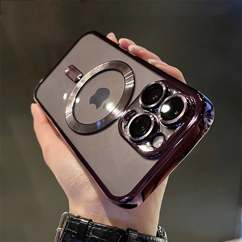 Vue arrière de la coque plaquée or pour iPhone