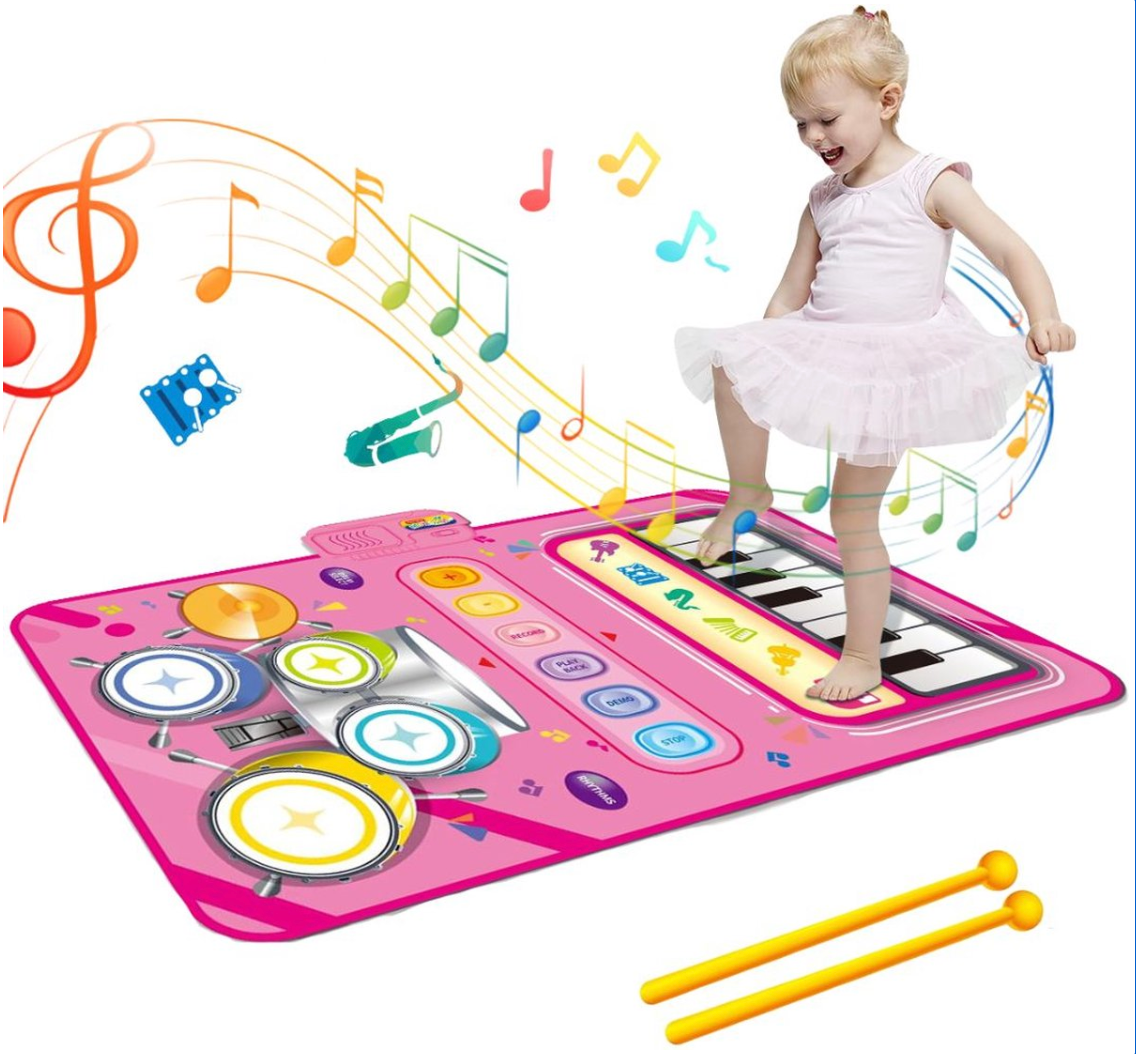 Détails des matériaux antidérapants du tapis musical
