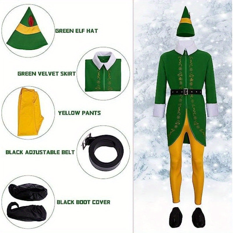 Vue arrière du costume d'elfe avec capuche pointue