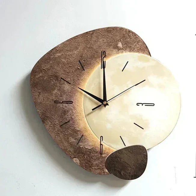 Détail du mécanisme à quartz silencieux de l'horloge
