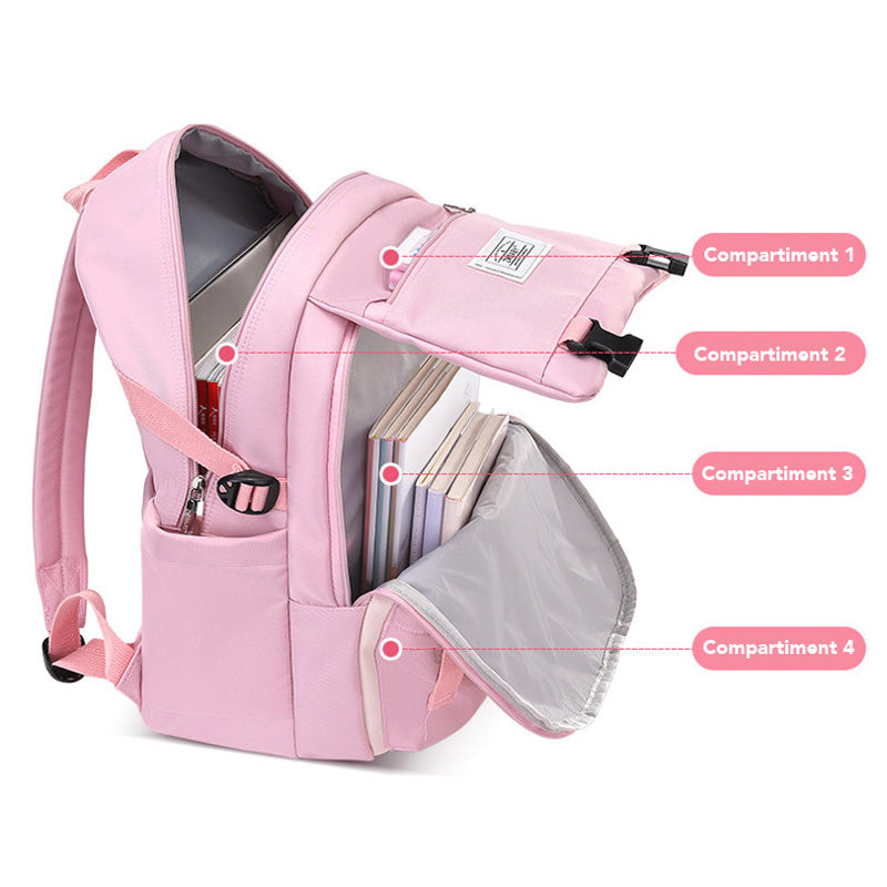 Sac à dos collégien avec poche avant