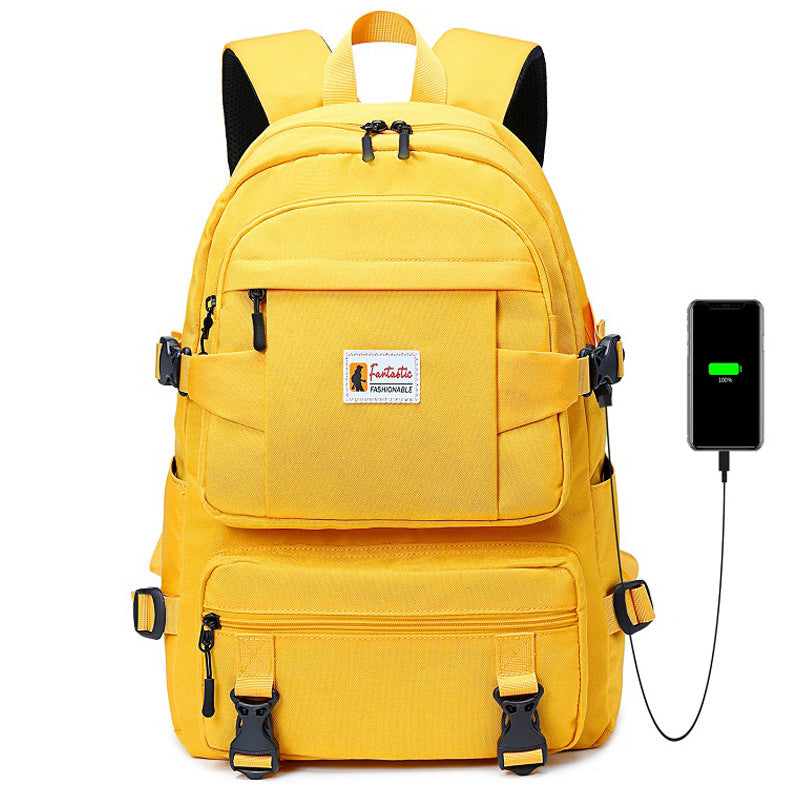 Sac à dos collégien avec poche et chargeur USB