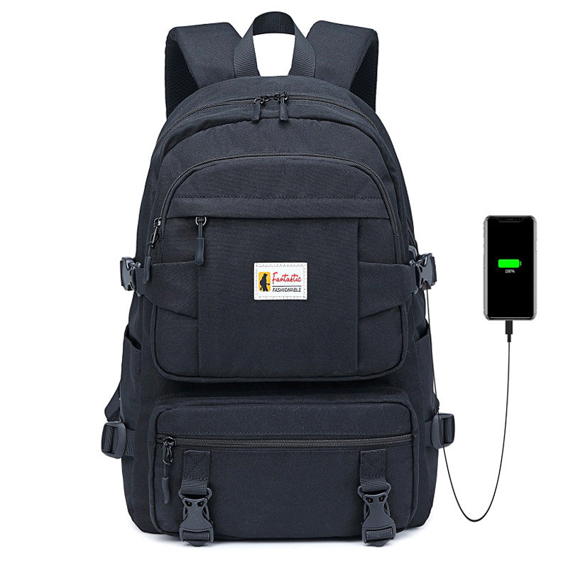 Sac à dos collégien avec poche et chargeur USB