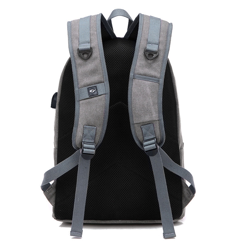 Sac à dos collégien en toile avec chargeur USB