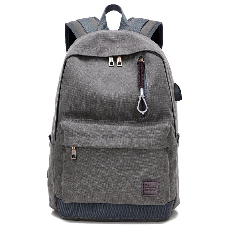 Sac à dos collégien en toile avec chargeur USB