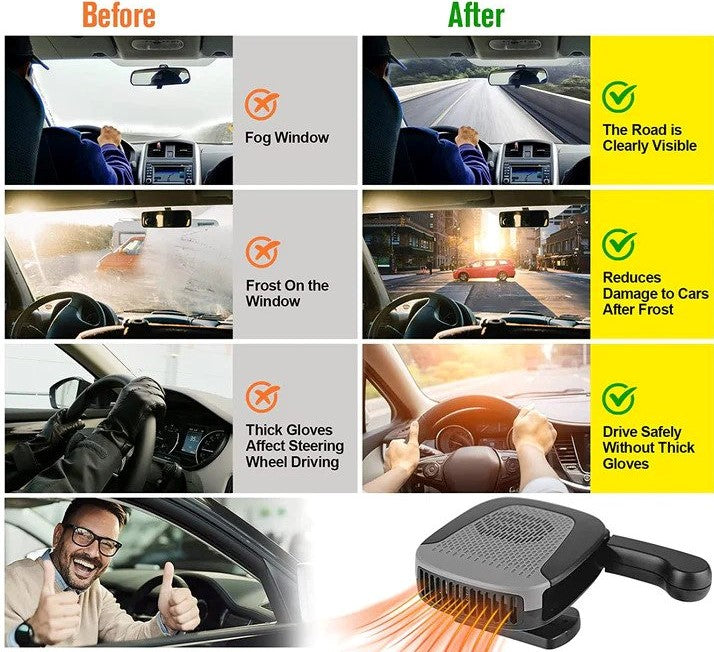 Chauffage de voiture montrant le design en S élégant