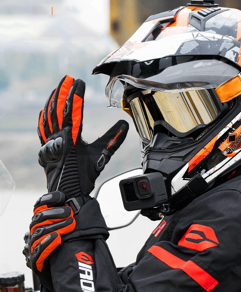 Gants moto hiver avec coque en fibre de carbone