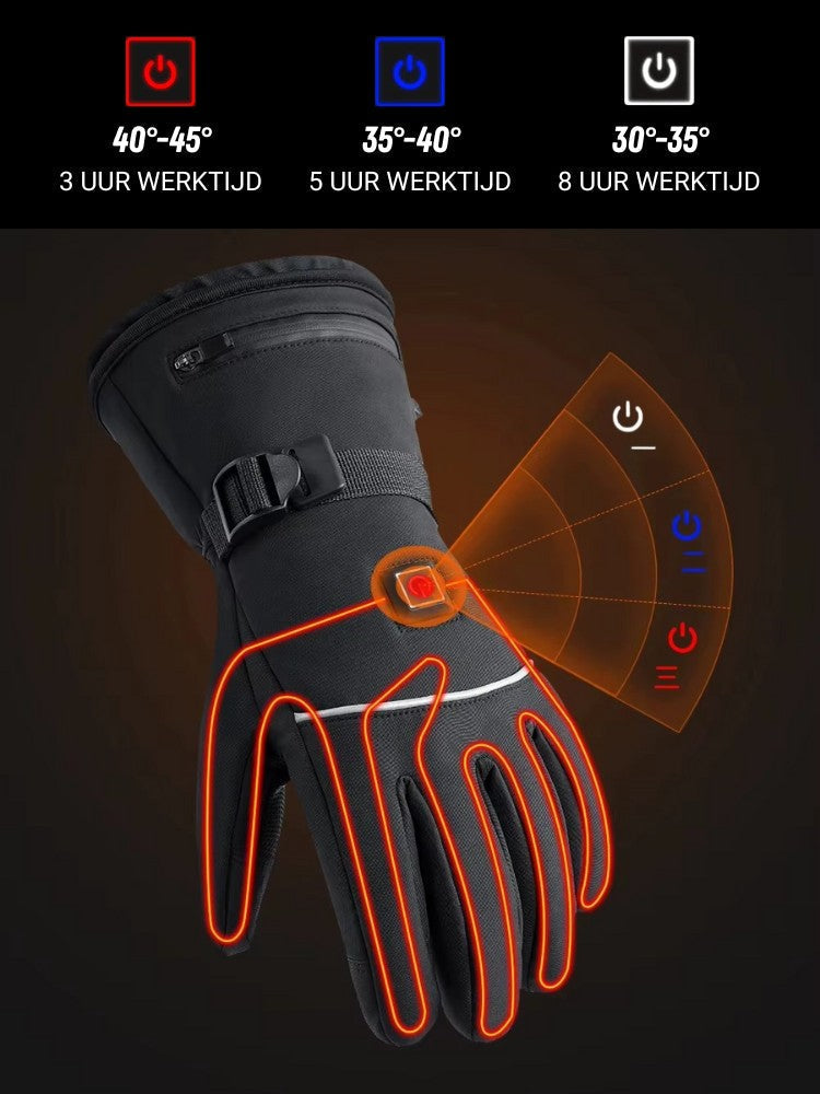Détail des coutures imperméables des gants de ski