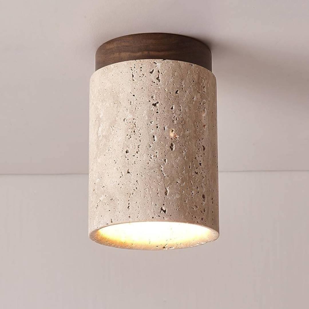 Lampe de plafond cylindrique dans un décor scandinave