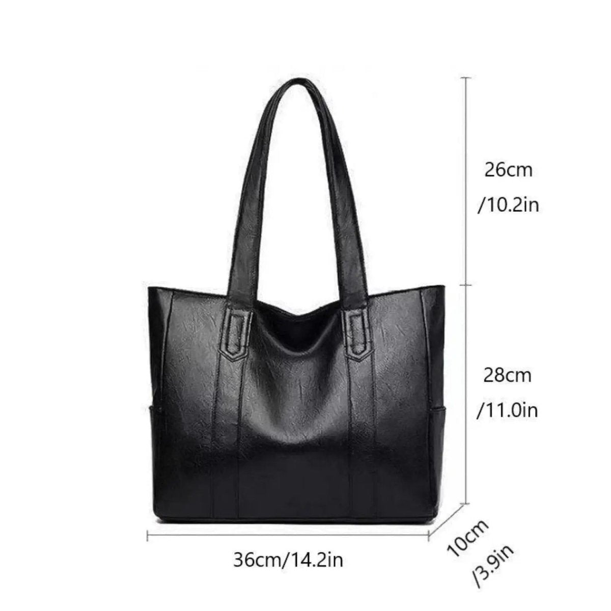 Vue de côté montrant la profondeur du sac