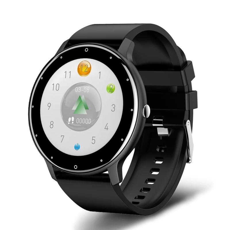 Interface de suivi de fréquence cardiaque sur l'écran de la montre