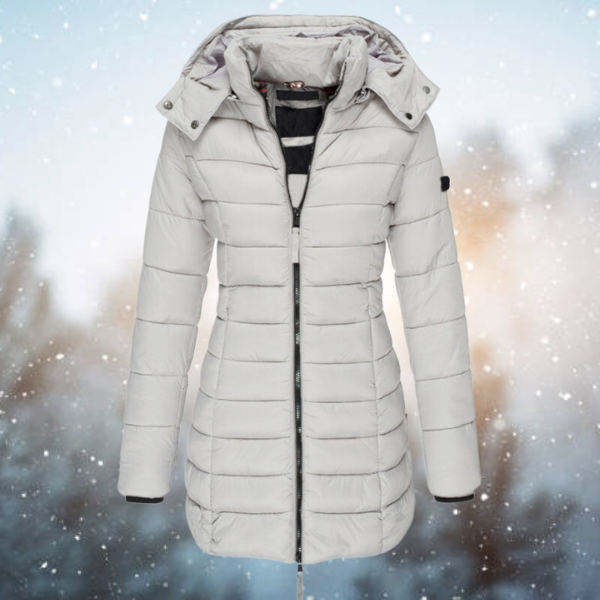 Veste d'hiver matelassée montrant la texture du tissu