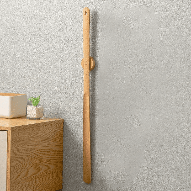 Vue latérale du chausse-pied en bois, 50 cm
