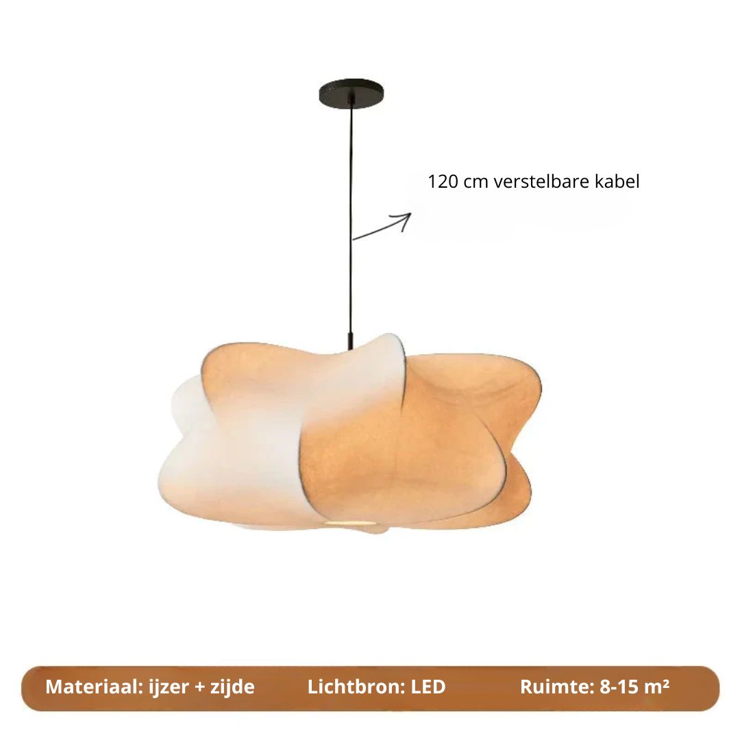 Lampe suspendue éclairant une table à manger