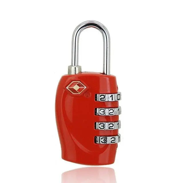 Cadenas rouge TSA avec combinaison à 4 chiffres
