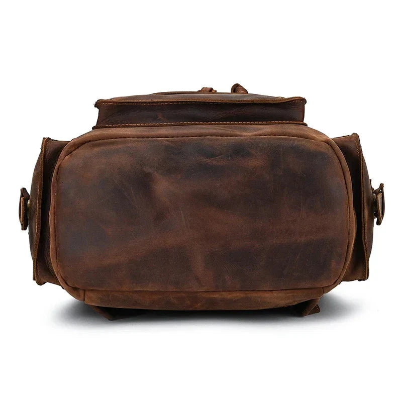 Sac à Dos Cuir Homme Vintage grand sac dos cuir vue rapprochée vue 37