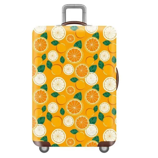Housse de valise motif oranges, tissu polyester résistant