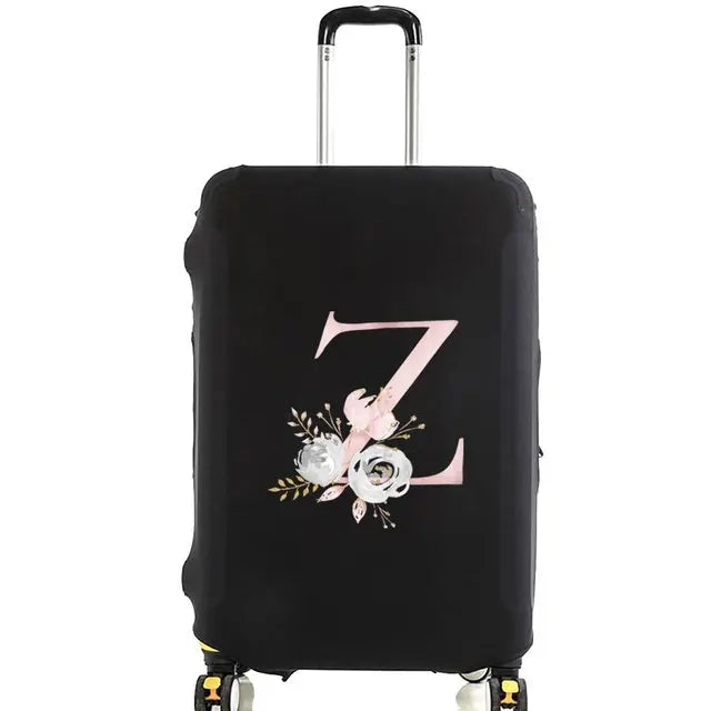 Housse Valise Personnalisée Fleurs Roses housse valise brpink flowers vue de face vue 27