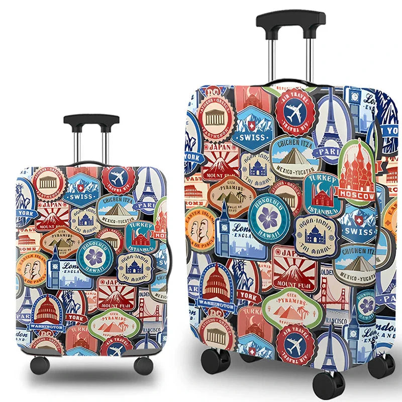 Housse de valise avec motif de ville emblématique