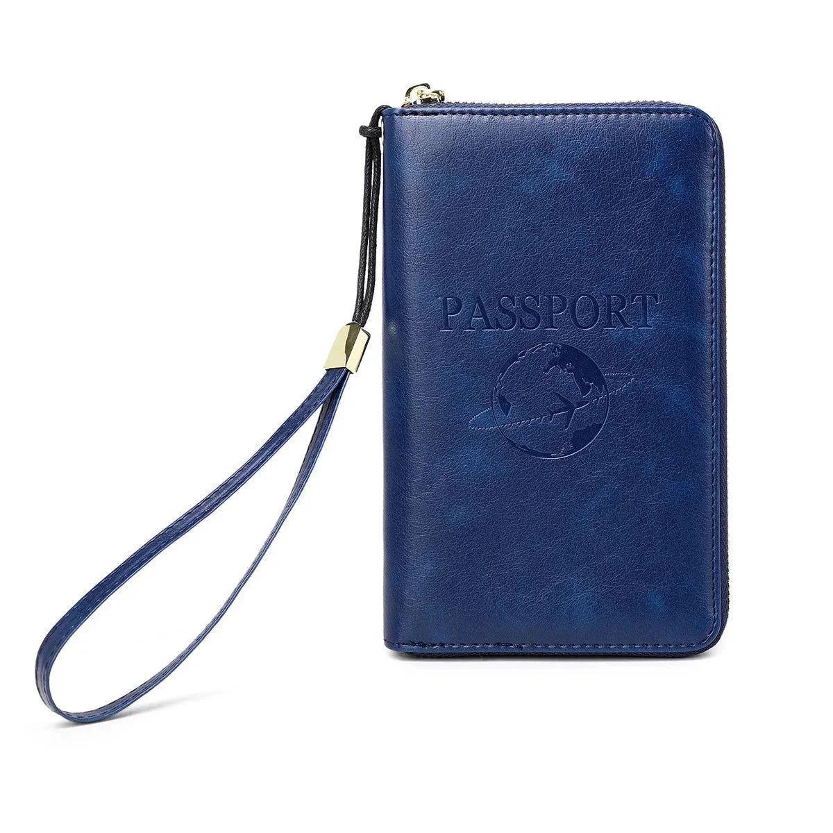 Portefeuille bleu marine avec design vintage et pratique