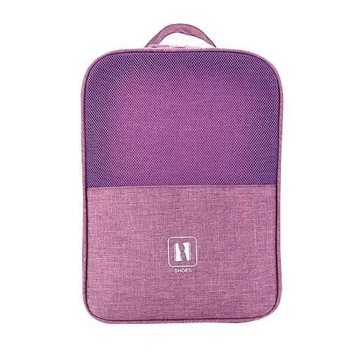 Sac à chaussures violet, texture en tissu robuste